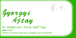 gyorgyi ajtay business card